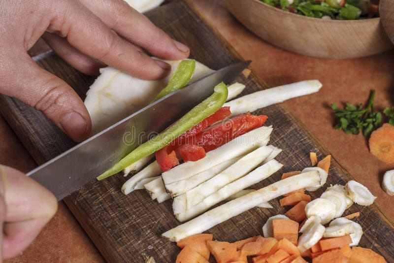Chohhed vegetableschopped grönsaker royaltyfri foto Chohhed vegetableschopped grönsaker royaltyfri foto