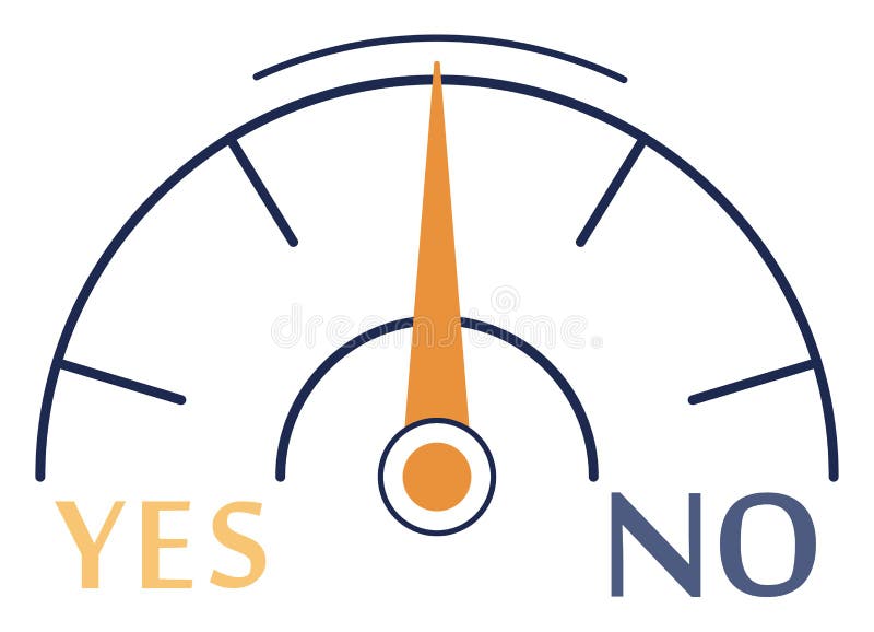 Choice concept. Difficult decision-making, success or failure. vector illustration