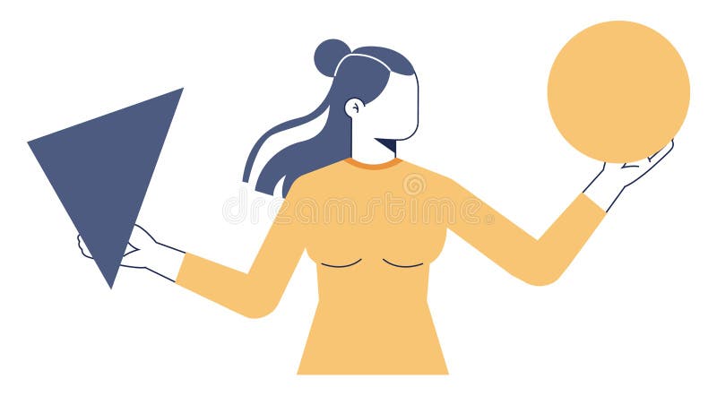 Choice concept. Difficult decision-making, success or failure. vector illustration