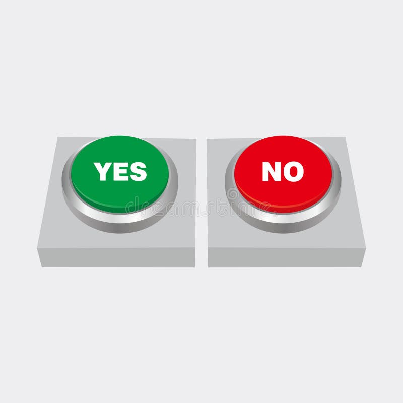 Yes and No Button Illustration Template Vector Stock Vector Illustration of isolated, label