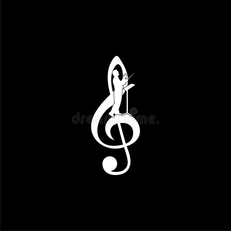 Choir guide logo, Choir icon on dark background royalty free illustration