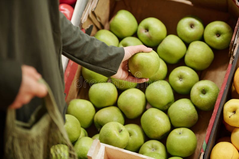 Choix des pommes vertes