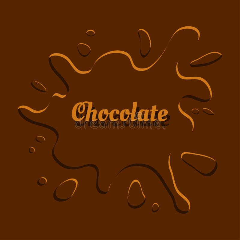 Chokladbakgrund med färgstänk, mallomslag vektor stock illustrationer Chokladbakgrund med färgstänk, mallomslag vektor stock illustrationer