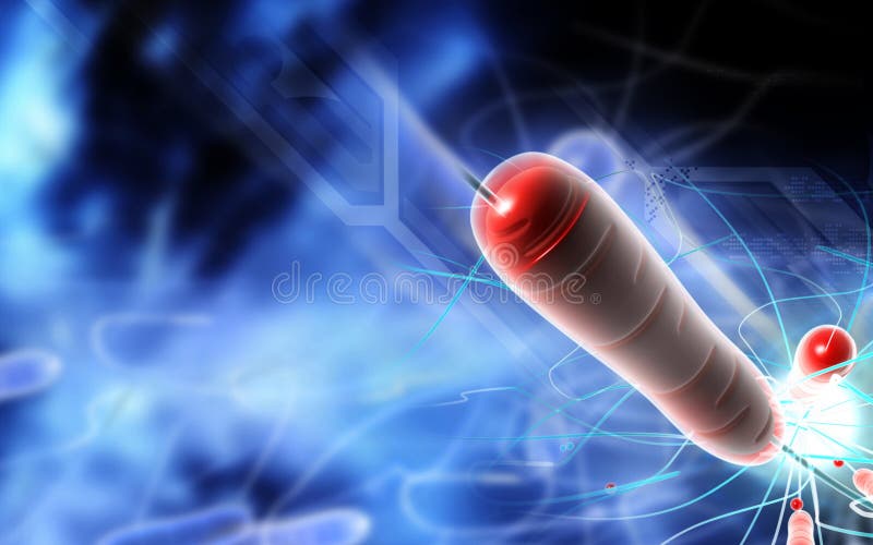 Digital illustration of cholera bacteria in colour background. Digital illustration of cholera bacteria in colour background