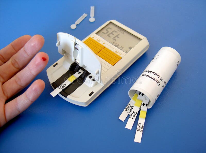 Cholesterol check stock photo. Image of nurse, display 9118850