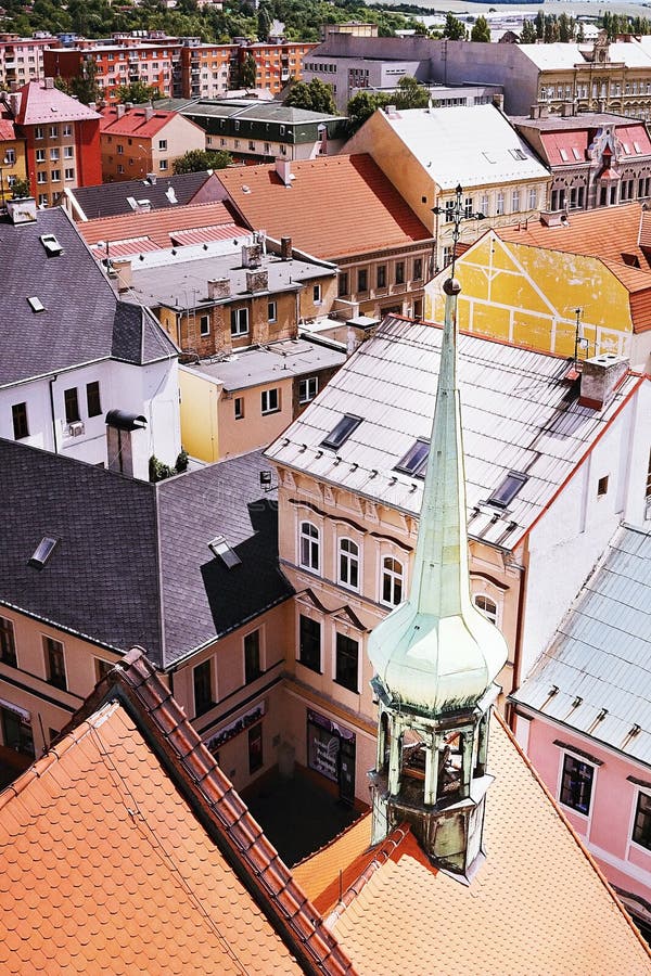 2016/06/18 Chomutov city, Czech republic - small green steeple of church 'Kostel Nanebevzetà Panny Marie' royalty free stock photo 2016/06/18 Chomutov city, Czech republic - small green steeple of church 'Kostel Nanebevzetà Panny Marie' royalty free stock photo