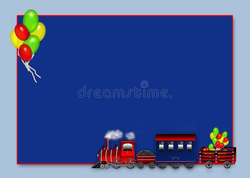 Choo Choo Train Carrying Balloons - Graphic Stock Illustration -  Illustration of graphic, travel: 81594340