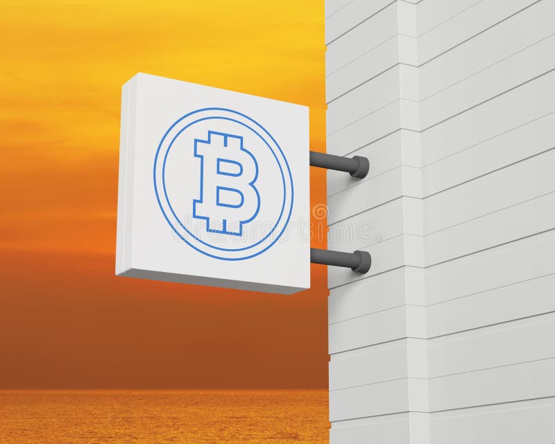 Choosing bitcoin concept, 3D rendering royalty free illustration