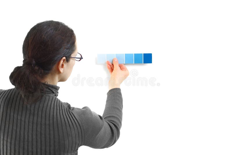 Choosing colors royalty free stock photo Choosing colors royalty free stock photo