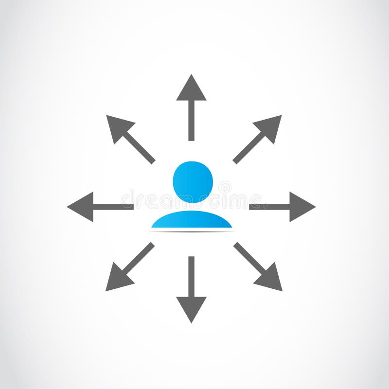 Choosing Direction Travel Arrow Stock Vector Illustration of thread