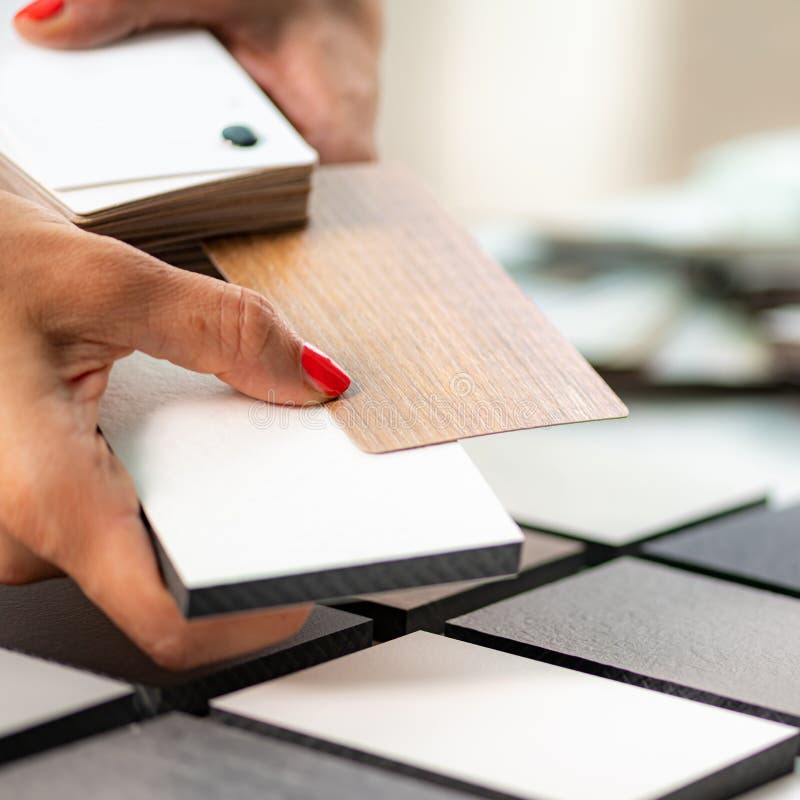 Choosing Materials, Matching Colors for Interior Decoration Stock Image Image of choosing