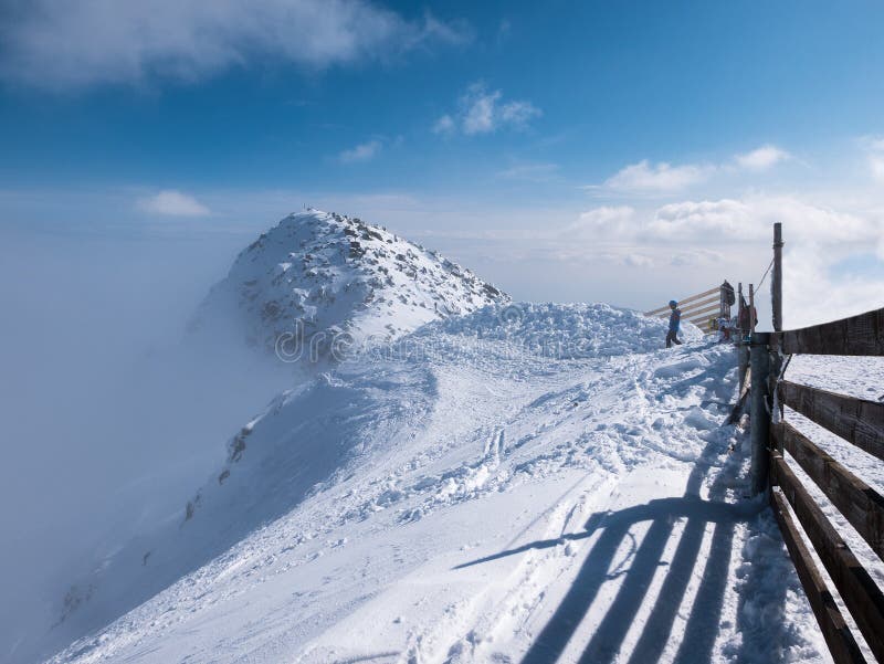 Chopok peak on snowy winter.