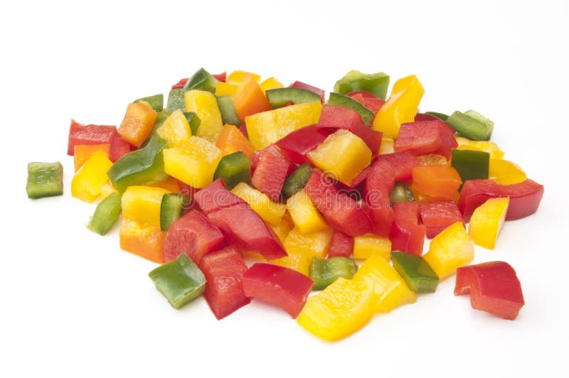 Chopped mixed Peppers stock image. Image of freshness 19487269