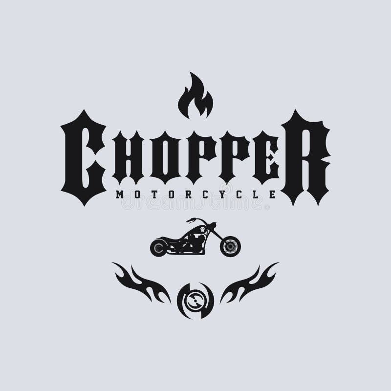 Chopper Motorcycle Label Background Stock Vector - Illustration of ...