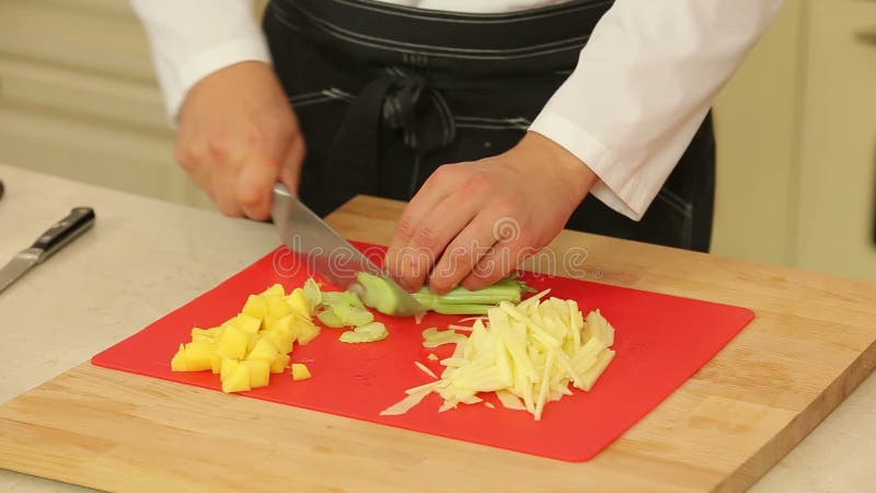 Chopping food ingredients stock footage. Video of culinary - 86020524