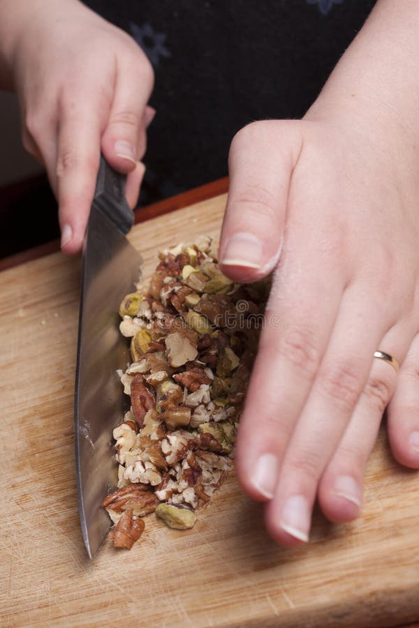 Chopping Nuts stock photo. Image of chop, close, measure 32582476