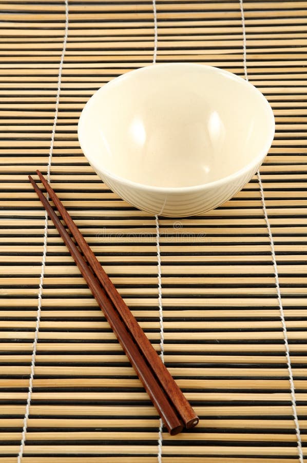 Chopstick and bowl