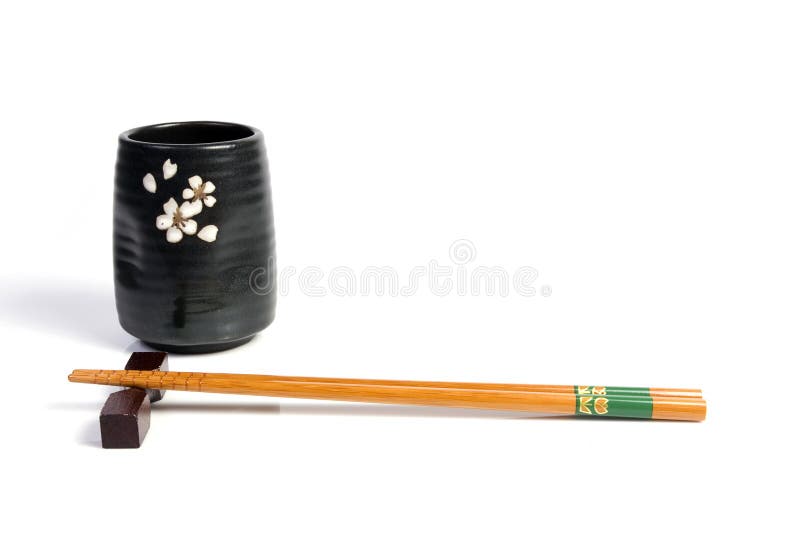 Chopsticks and tea bowl - japanese kitchen utensil