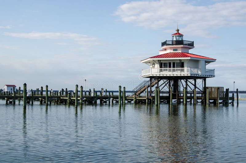Choptank Rzeczna latarnia morska w Cambridge Maryland na Maryland Wschodnim brzeg także znać jako Delmarva