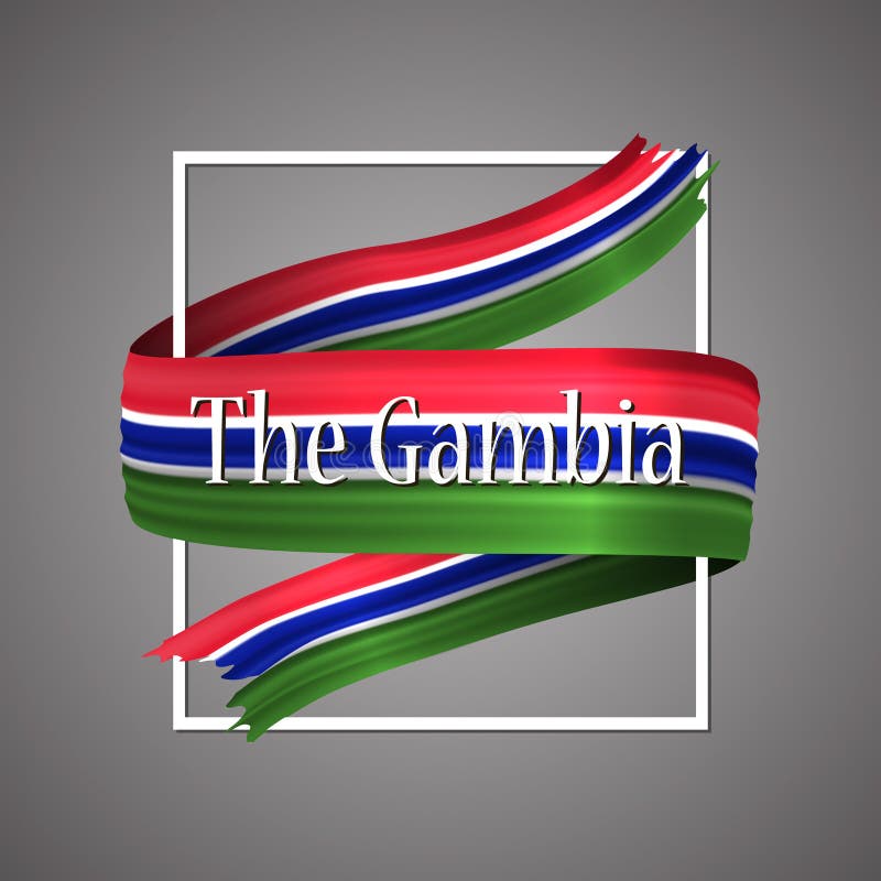 chorągwiany Gambia Oficjalni obywatelów kolory Gambijski 3d realistyczny faborek Falowanie chwały flaga lampasa wektorowy patriot ilustracja wektor chorągwiany Gambia Oficjalni obywatelów kolory Gambijski 3d realistyczny faborek Falowanie chwały flaga lampasa wektorowy patriot ilustracja wektor