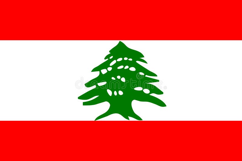 chorągwiany Lebanon ilustracja wektor chorągwiany Lebanon ilustracja wektor