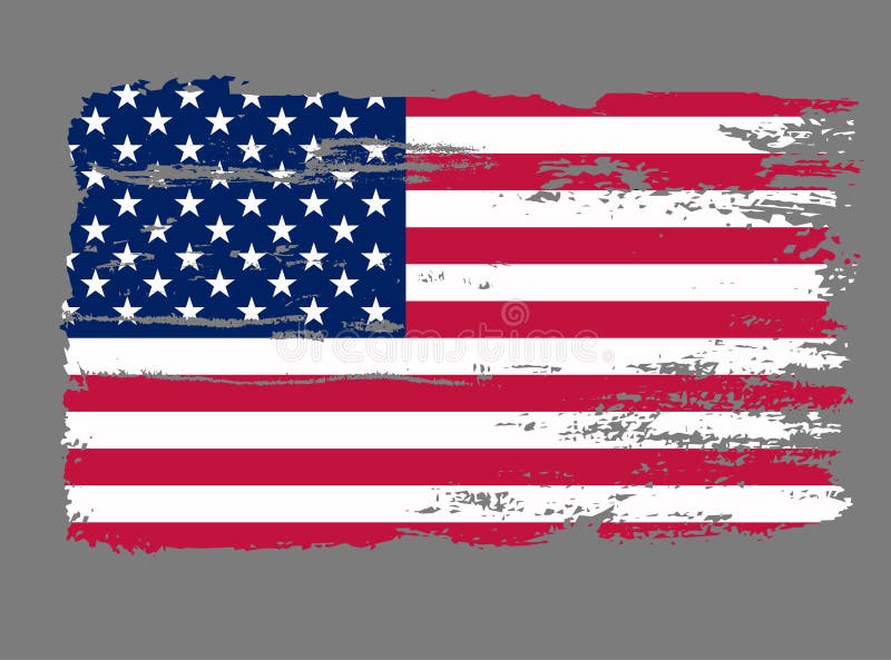 Chorągwiany usa Grunge wektor ilustracji