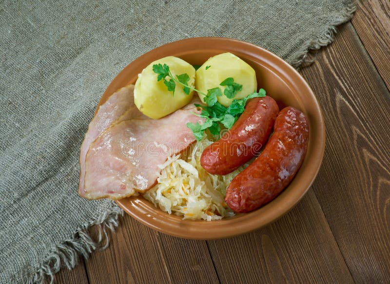 Choucroute garnie stock image. Image of french, sausages - 83875217