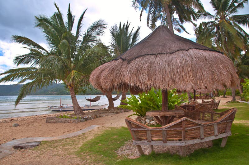 Hut on an Exotic Tropical Beach. Hut on an Exotic Tropical Beach