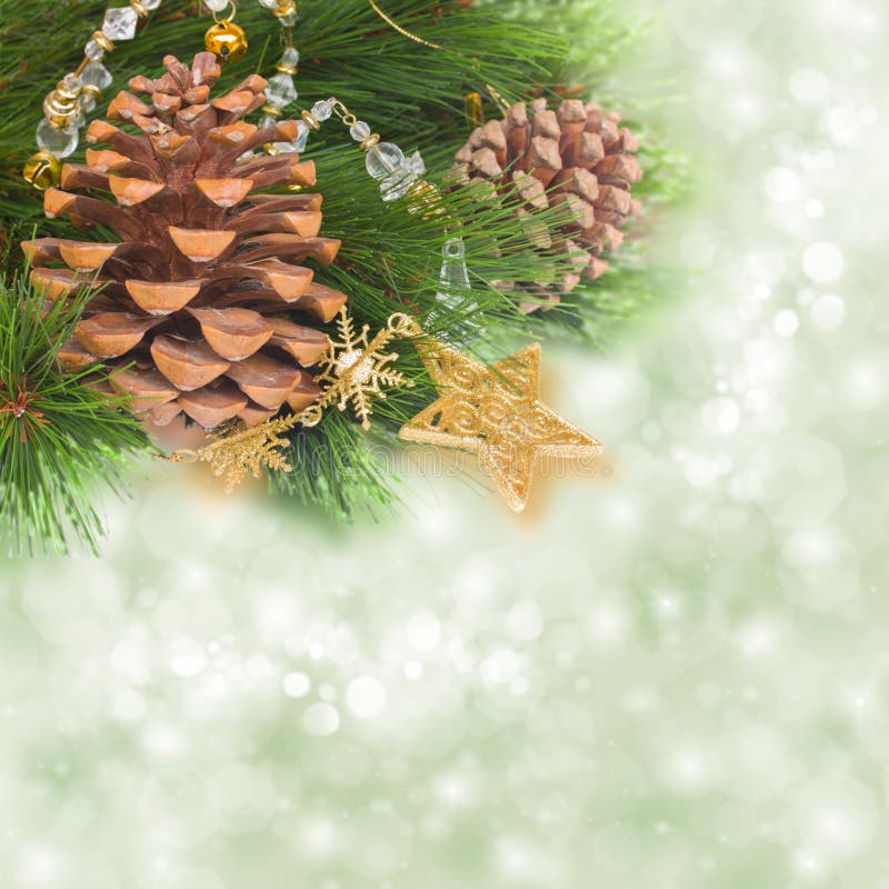 Christmas border stock photo. Image of baubles, pine - 21111962
