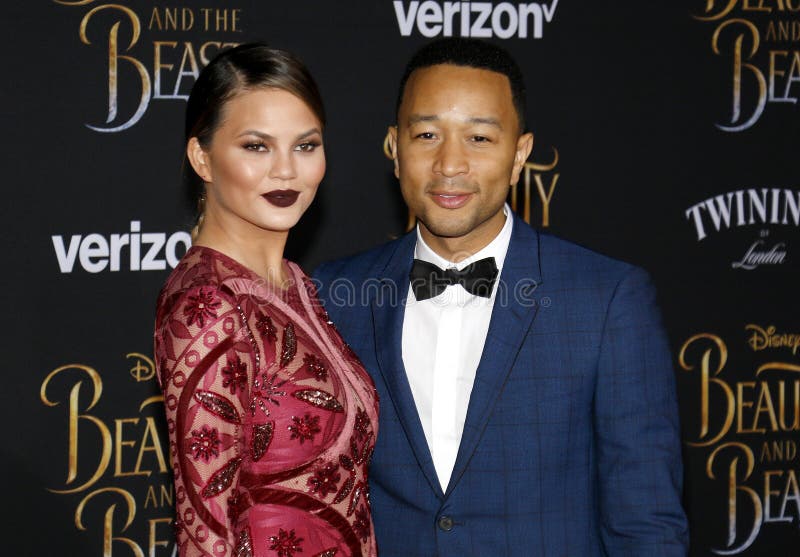 Chrissy Teigen and John Legend at the Los Angeles premiere of `Beauty And The Beast` held at the El Capitan Theatre in Hollywood, USA on March 2, 2017. Chrissy Teigen and John Legend at the Los Angeles premiere of `Beauty And The Beast` held at the El Capitan Theatre in Hollywood, USA on March 2, 2017.
