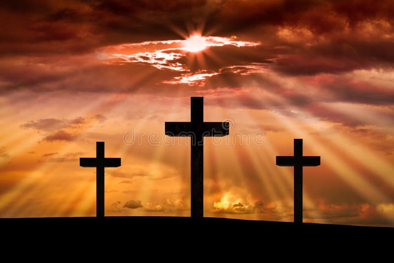 Christ przecinający Jesus Wielkanoc, wielkiego piątku pojęcie fotografia stock