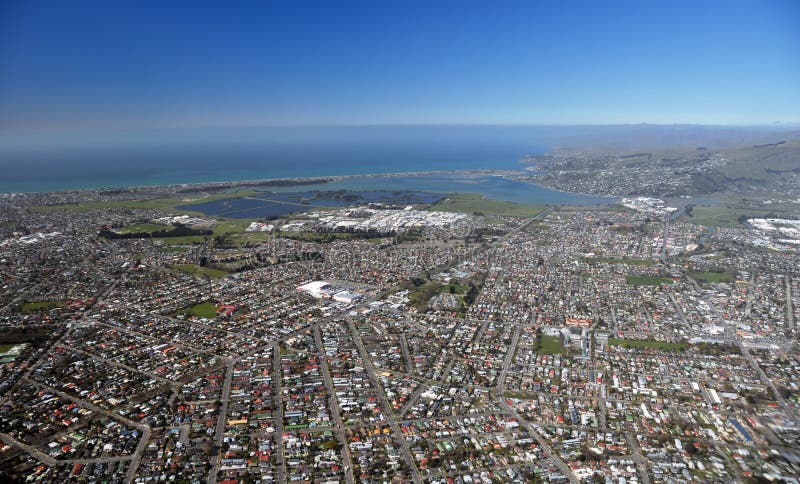 Christchurch Aerial View of Eastern Suburbs