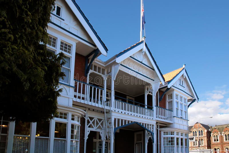 Christchurch szalunek historyczny domowy obrazy royalty free