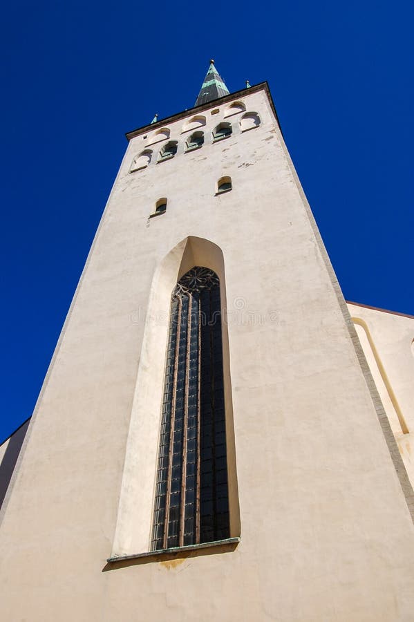 Christian Cathedral Church della st Olaf, Oleviste, a Tallinn, l'Estonia Dal 1267 fotografia stock libera da diritti Christian Cathedral Church della st Olaf, Oleviste, a Tallinn, l'Estonia Dal 1267 fotografia stock libera da diritti