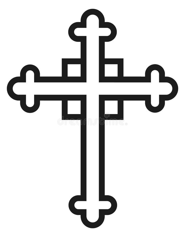 Christian Cross Set. Crosses Collection, Christianity Holy Isolated ...