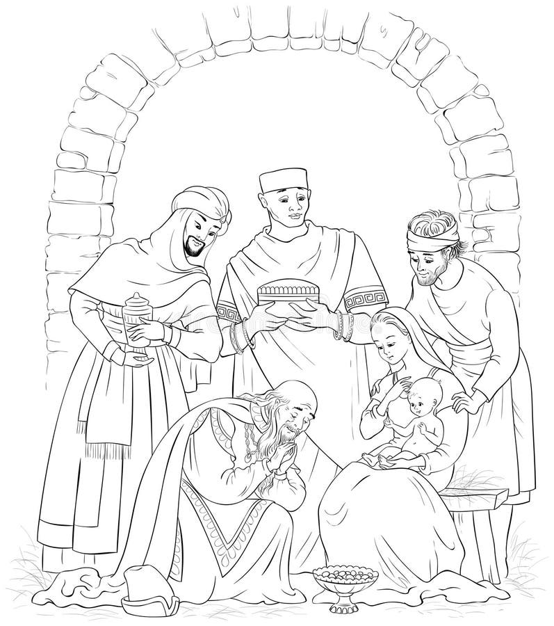 Coloring Pages Mary Joseph And Jesus Travel