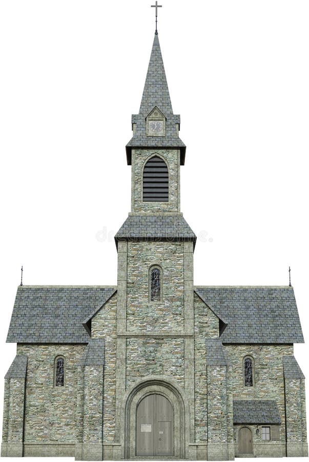 Christian Church Isolated di pietra anziano