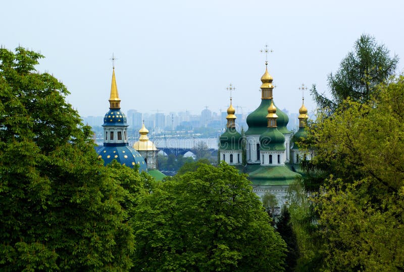 Christian church in Kiev summer