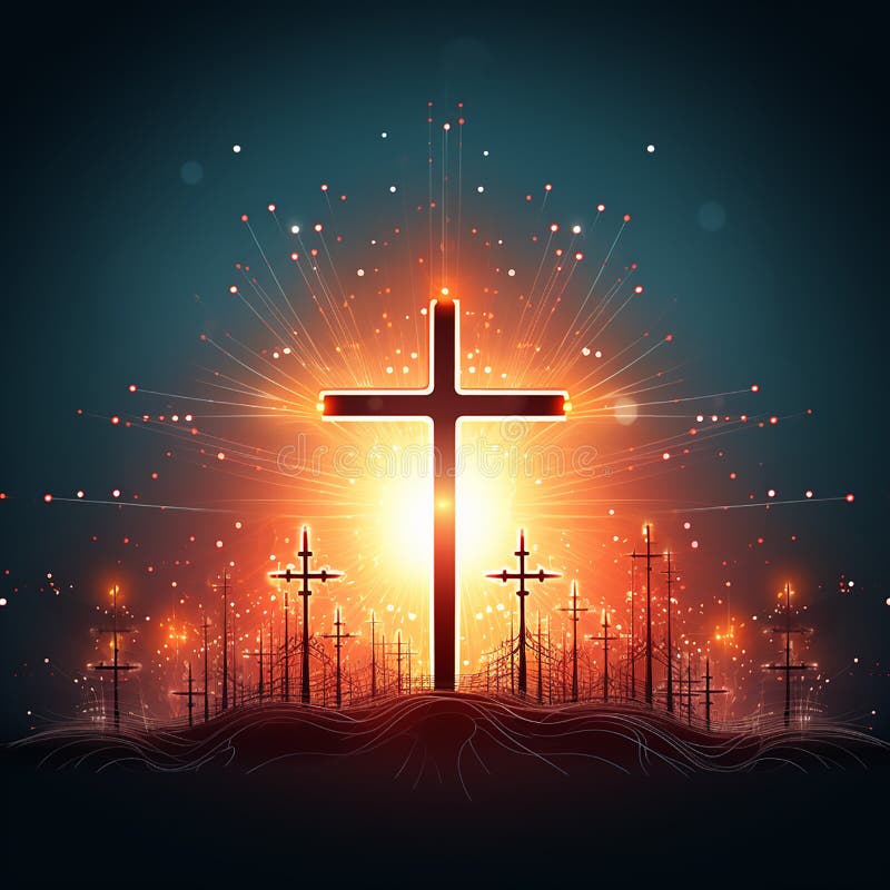 Christian cross stock illustration. Illustration of darkness 299967413
