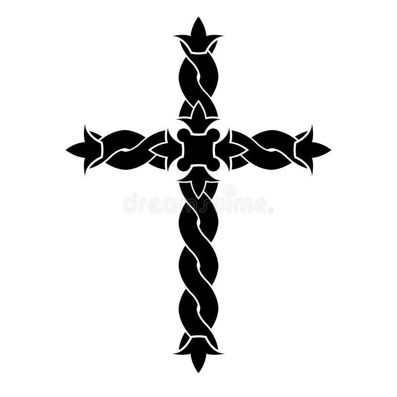 Religious cross. Vector stock vector. Illustration of elegance - 143491594