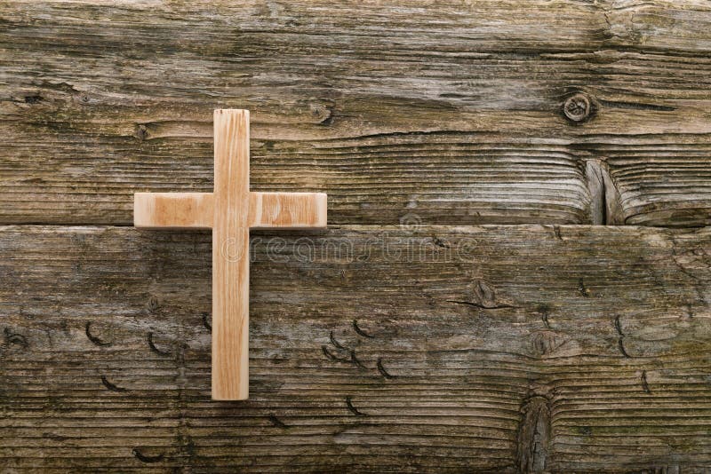 Christian cross old wood on wooden background christianity stock photo Christian cross old wood on wooden background christianity stock photo