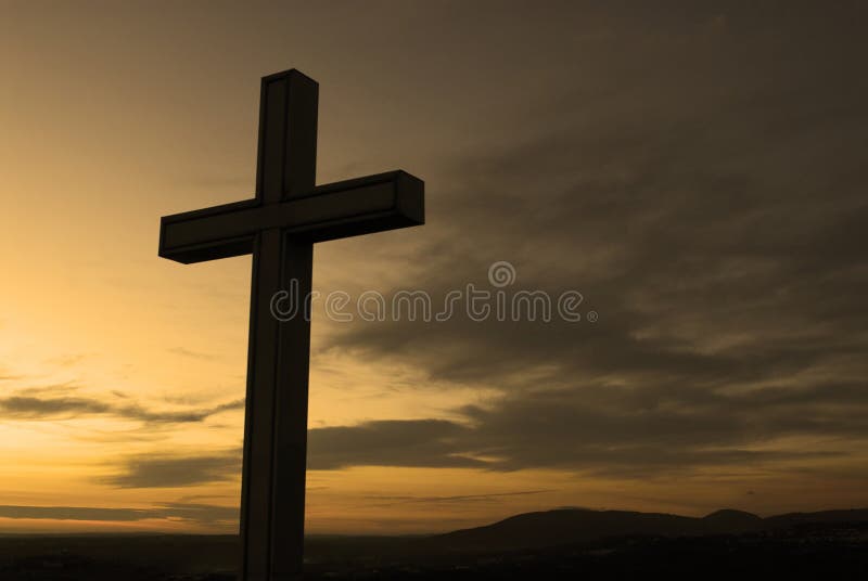 Christian cross silhouette