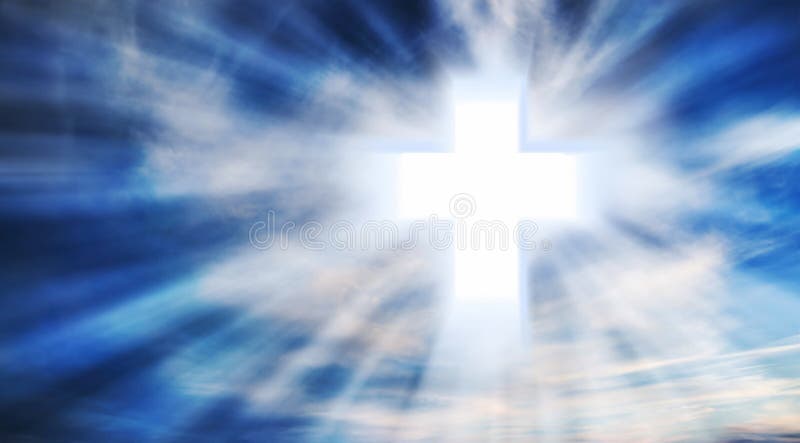 Christian Cross on the Sky