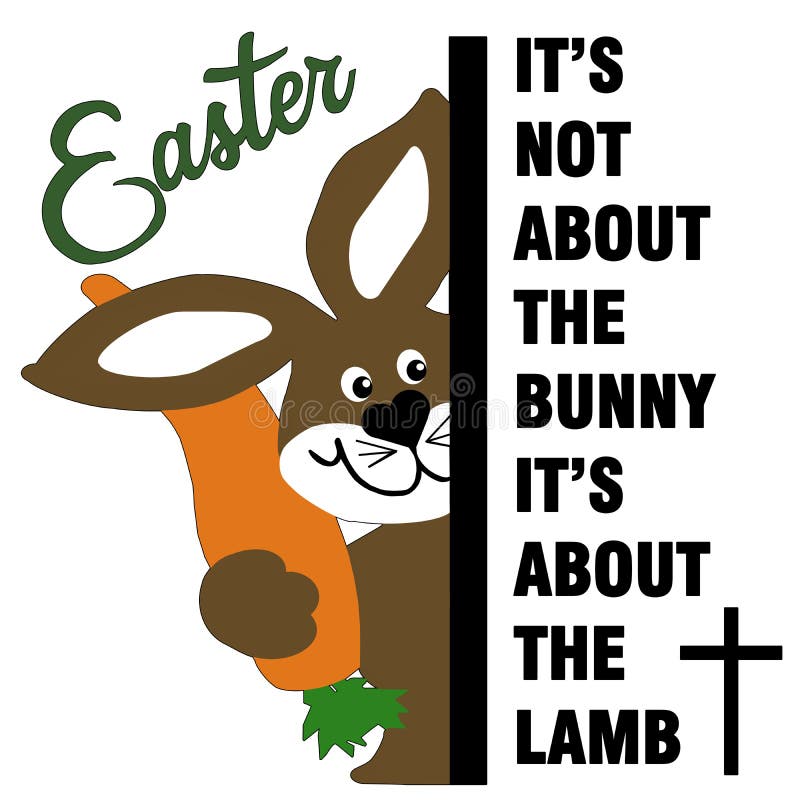Christian Easter Sunday Bunny Rabbit Stock Photo - Illustration of baby,  hare: 208264570