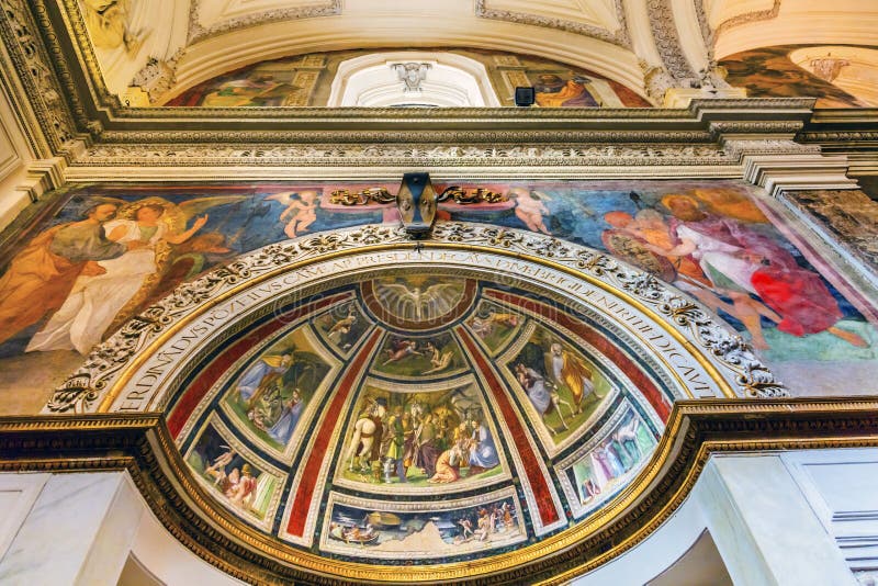 Christian Frescoes Santa Maria Della Pace-Kirche Rom Italien stockfotos Christian Frescoes Santa Maria Della Pace-Kirche Rom Italien stockfotos