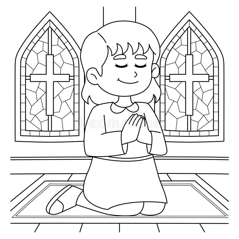 catholic childrens coloring pages on prayer