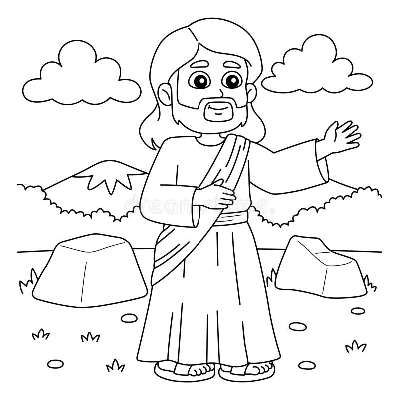 jesus heals the blind man coloring page