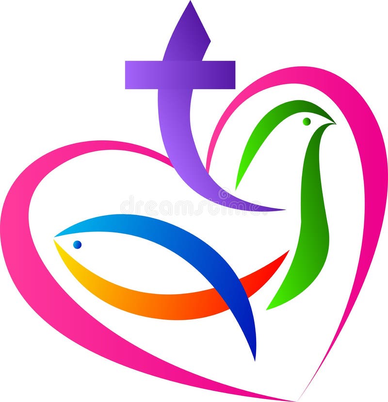 Vektorové kreslenie predstavuje kresťanskej lásky symbol dizajn.