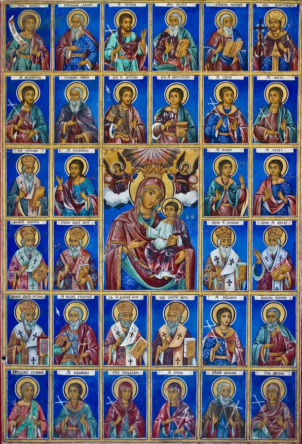 Christian murals stock image. Image of inside, design 4804079