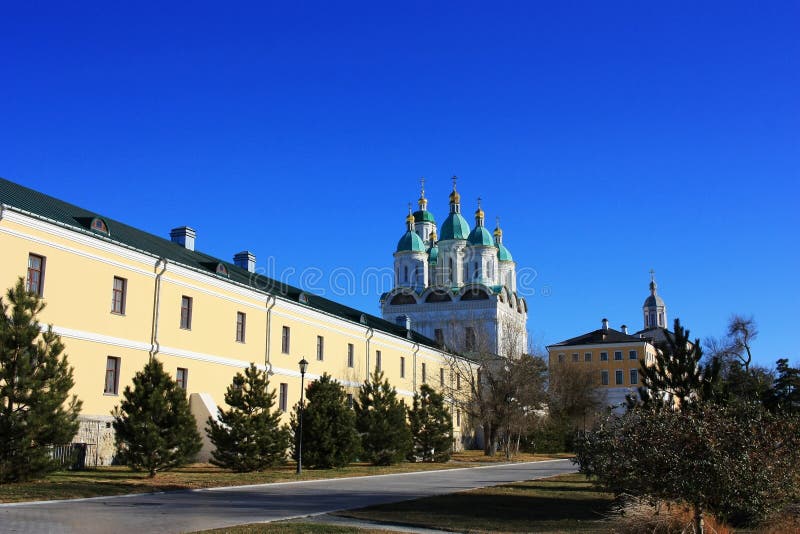 Towers and walls of Astrakhan Kremlin. Towers and walls of Astrakhan Kremlin